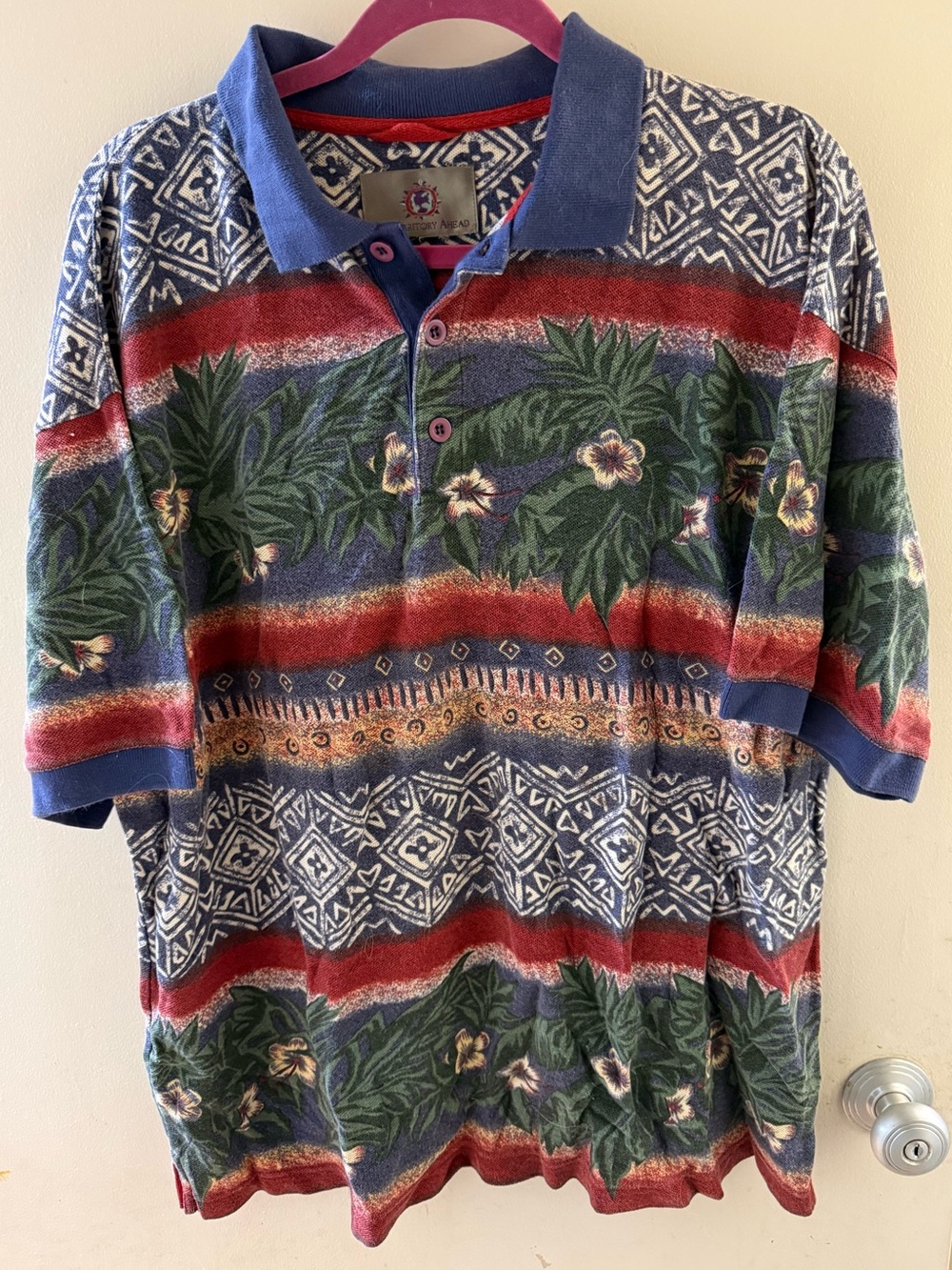 Territory Ahead Tropical Stripe Polo Shirt